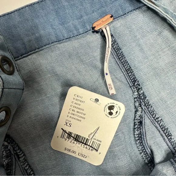 NWT Free People Zinnia Swing Tank blue - Picture 16 of 16